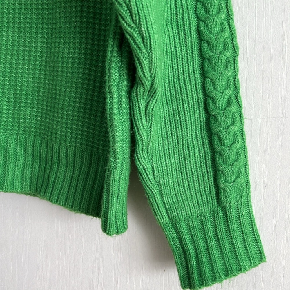 Something Navy Cable Knit Pullover Turtleneck Swe… - image 7